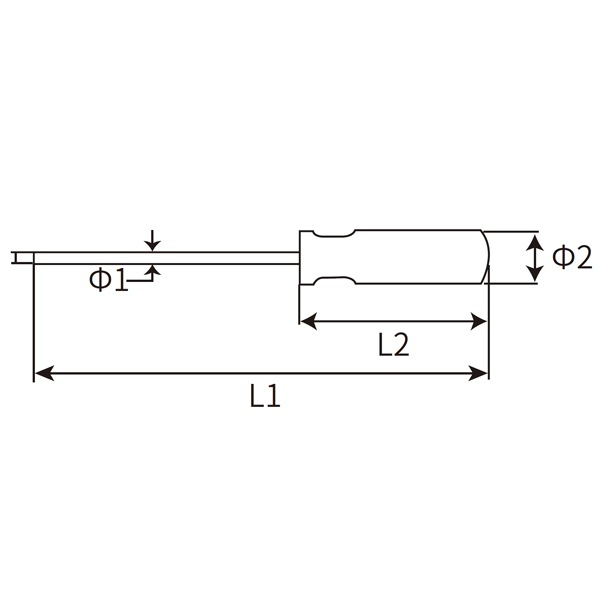 Cr-V 藍透雙色彩條柄旋具一字