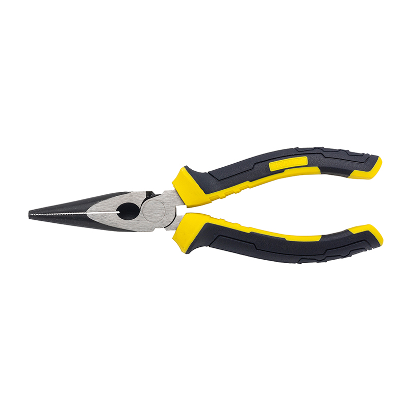 Great Wall Industrial-Grade German-Style Bi-Color Handle Long Nose Pliers，Labor-Saving