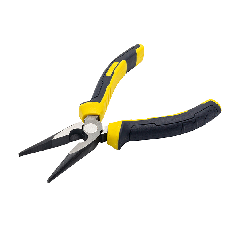 Great Wall Industrial-Grade German-Style Bi-Color Handle Long Nose Pliers，Labor-Saving