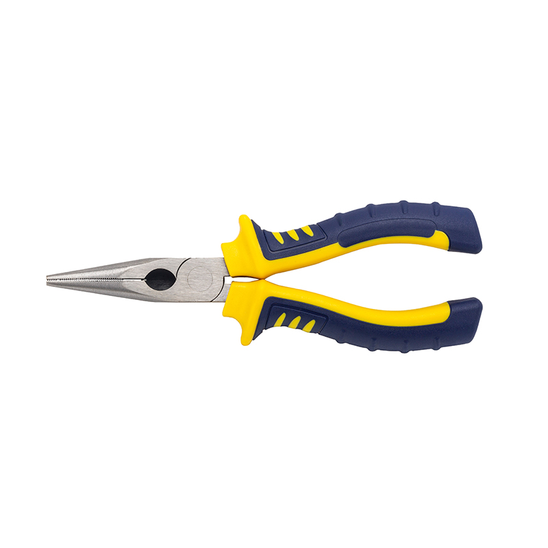 Great Wall Cr-V European-Style Bi-Color Handle Polished Long Nose Pliers