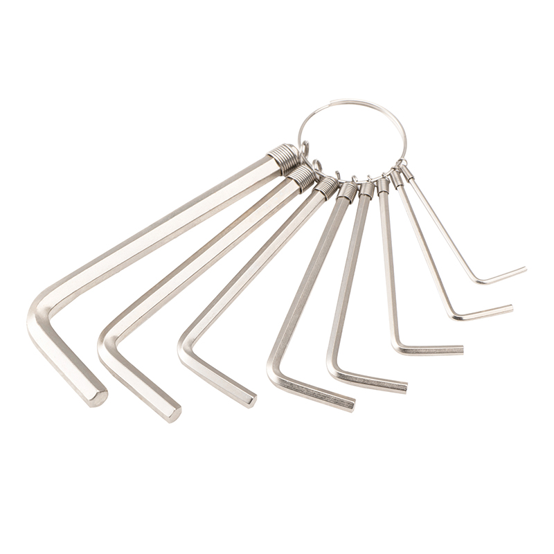 Great Wall 8pcs/10pcs Nickel-Plated Key Ring Hex Key Set