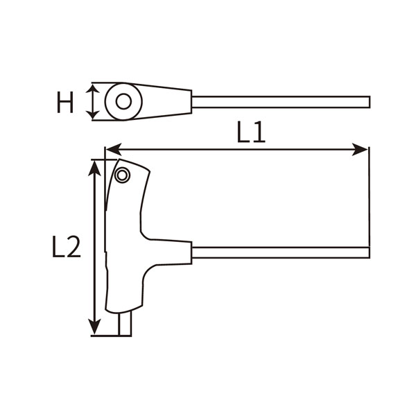 Great Wall T-Type Straight Handle Ball End Hex Key