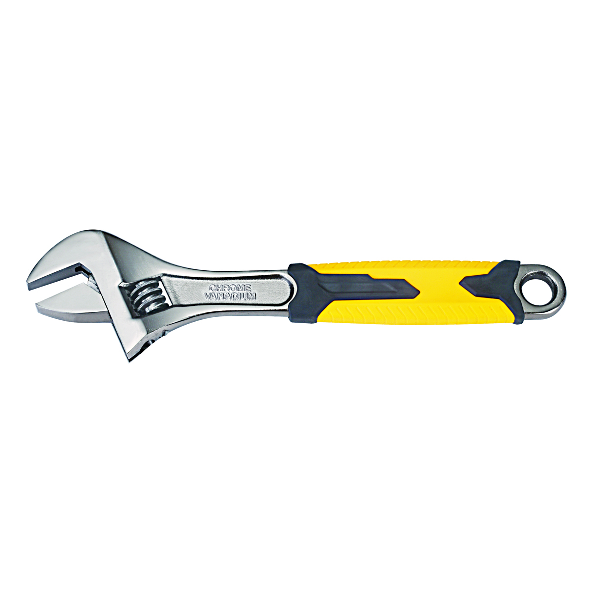 Adjustable wrench with new rubber handle cover in 2-color